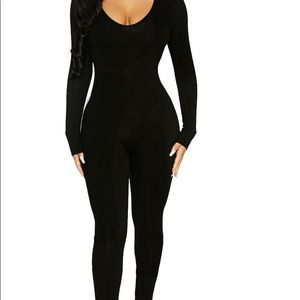 Naked Wardrobe Deep Plunge Jumpsuit